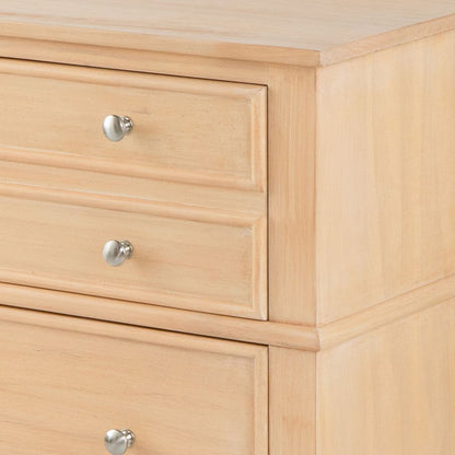 27 Inch Bedside Table, 2 Drawers, Textured Wood, Modern Veneer Finish Brown - View 3