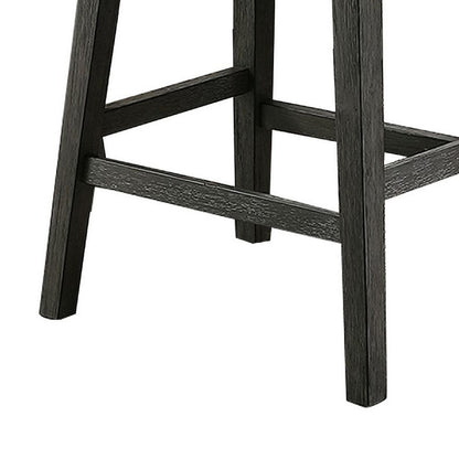 Fabric Saddle Counter Stool with Nailhead Trim, Set of 2, Gray - View 5