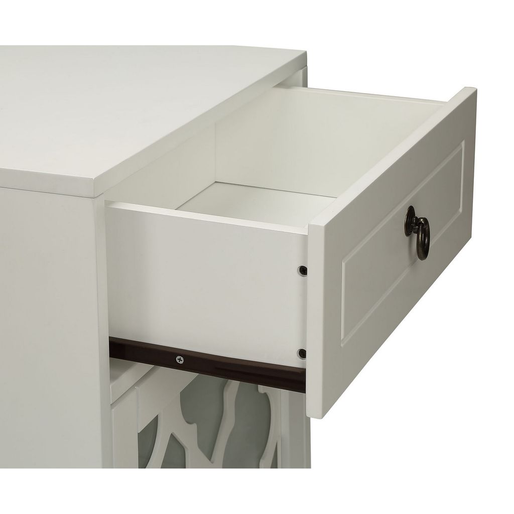 Faddish Side Table, White - View 4