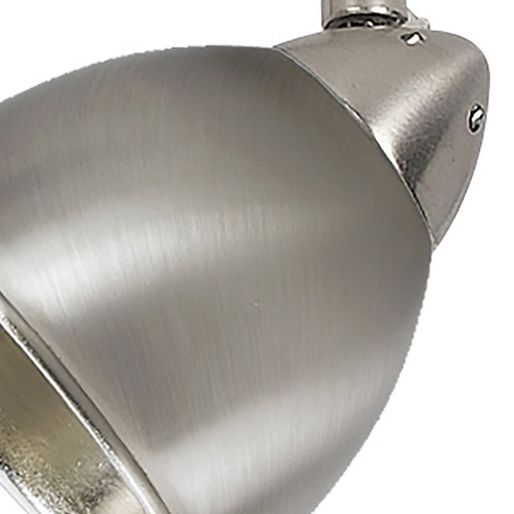 Round Metal Shade Track Light Head and Frame, Silver - View 3