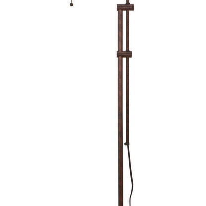 Metal Rectangular Floor Lamp with Adjustable Pole, Bronze - View 3