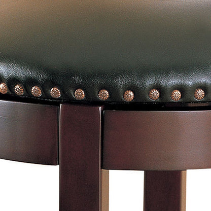 Contemporary 29" Swivel Bar Stool with Upholstered Seat, brown ,Set of 2 - View 4