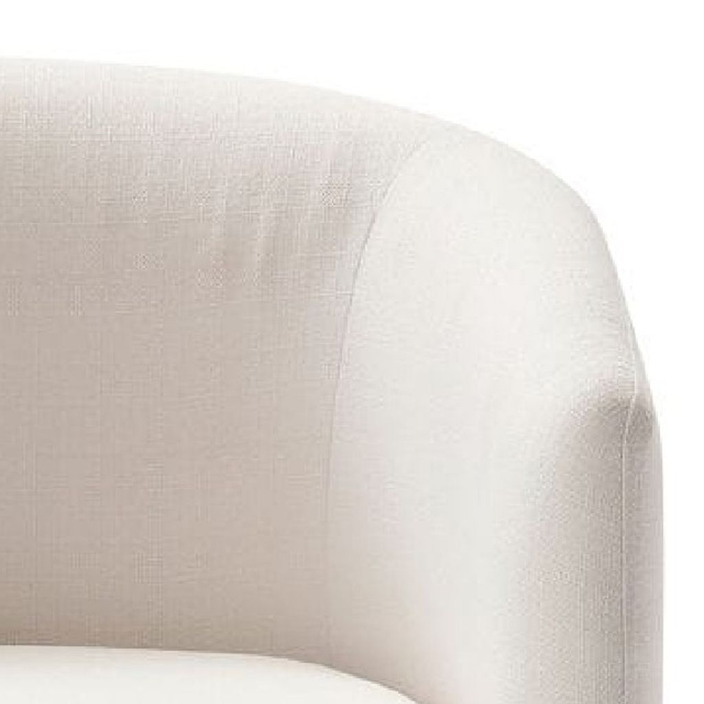 Cid 24 Inch Modern Dinning Chair, Stain Resistant Velvet and Brass, Beige - View 2