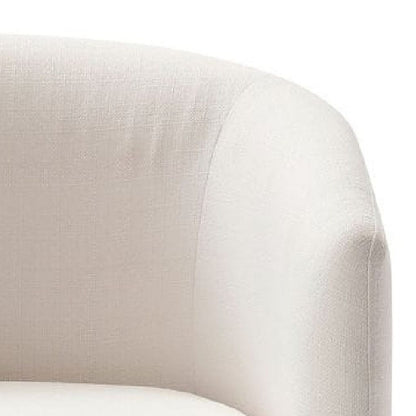 Cid 24 Inch Modern Dinning Chair, Stain Resistant Velvet and Brass, Beige - View 2