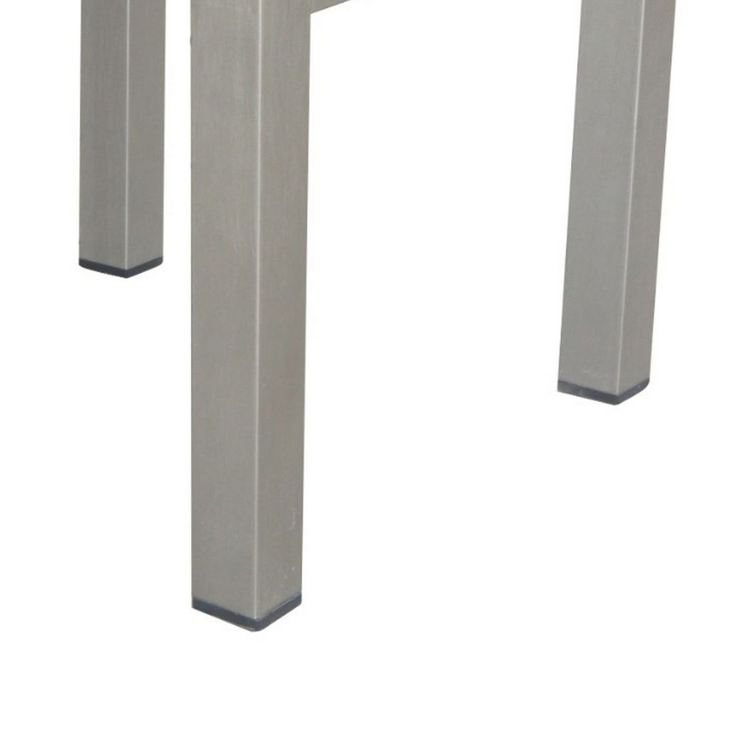 16 Inch Outdoor Side Table, Highly Functional, Easy Movable, Gray - View 6