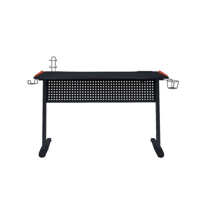 MDF Gaming Table with Cup and Controller Holders, Black - View 3