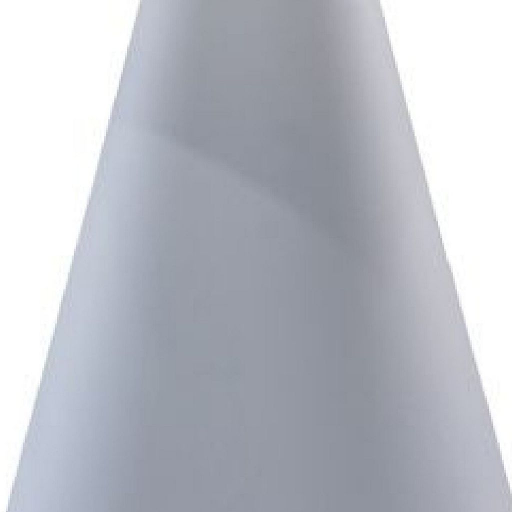 22 Inch Outdoor, Aluminum Side Table with Cone Shaped Base, White - View 5