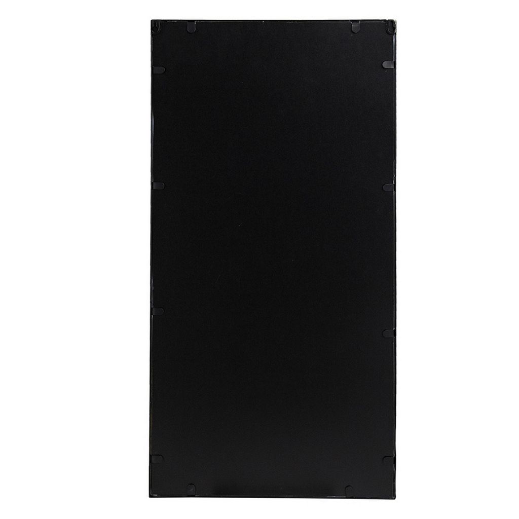 32 Inch 3 Piece Wall Mirror, Concentric Circles, Stylish Black Metal Frame - View 3