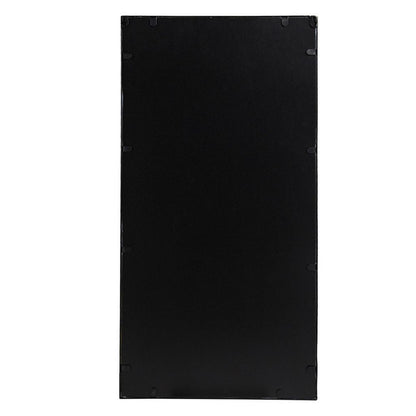 32 Inch 3 Piece Wall Mirror, Concentric Circles, Stylish Black Metal Frame - View 3