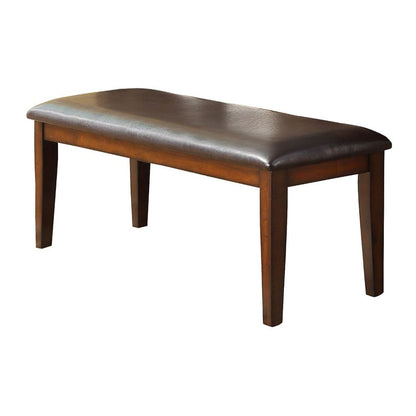 Mango Veneer Bench With Covered Seat, Brown - View 5