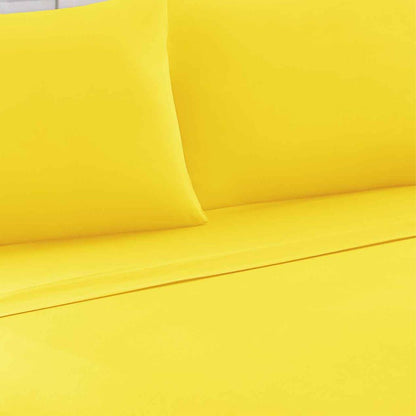 Bezons 4 Piece Queen Size Microfiber Sheet Set The Urban Port, Yellow - View 2