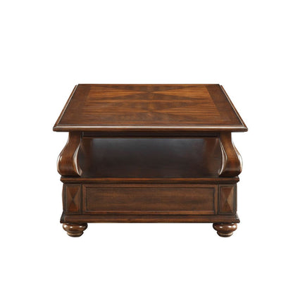 Elegant Coffee Table With 2 Drawers , Walnut Brown - View 5