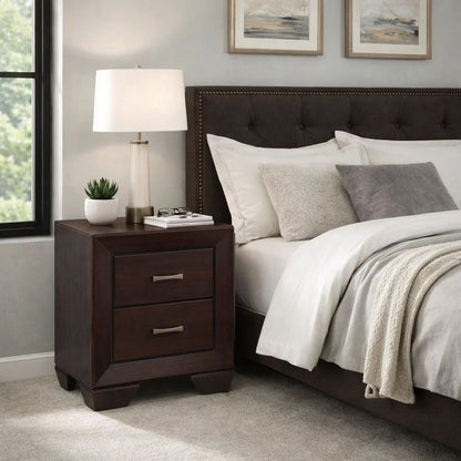 Chic Side Nightstand, Dark Cocoa Brown - View 7