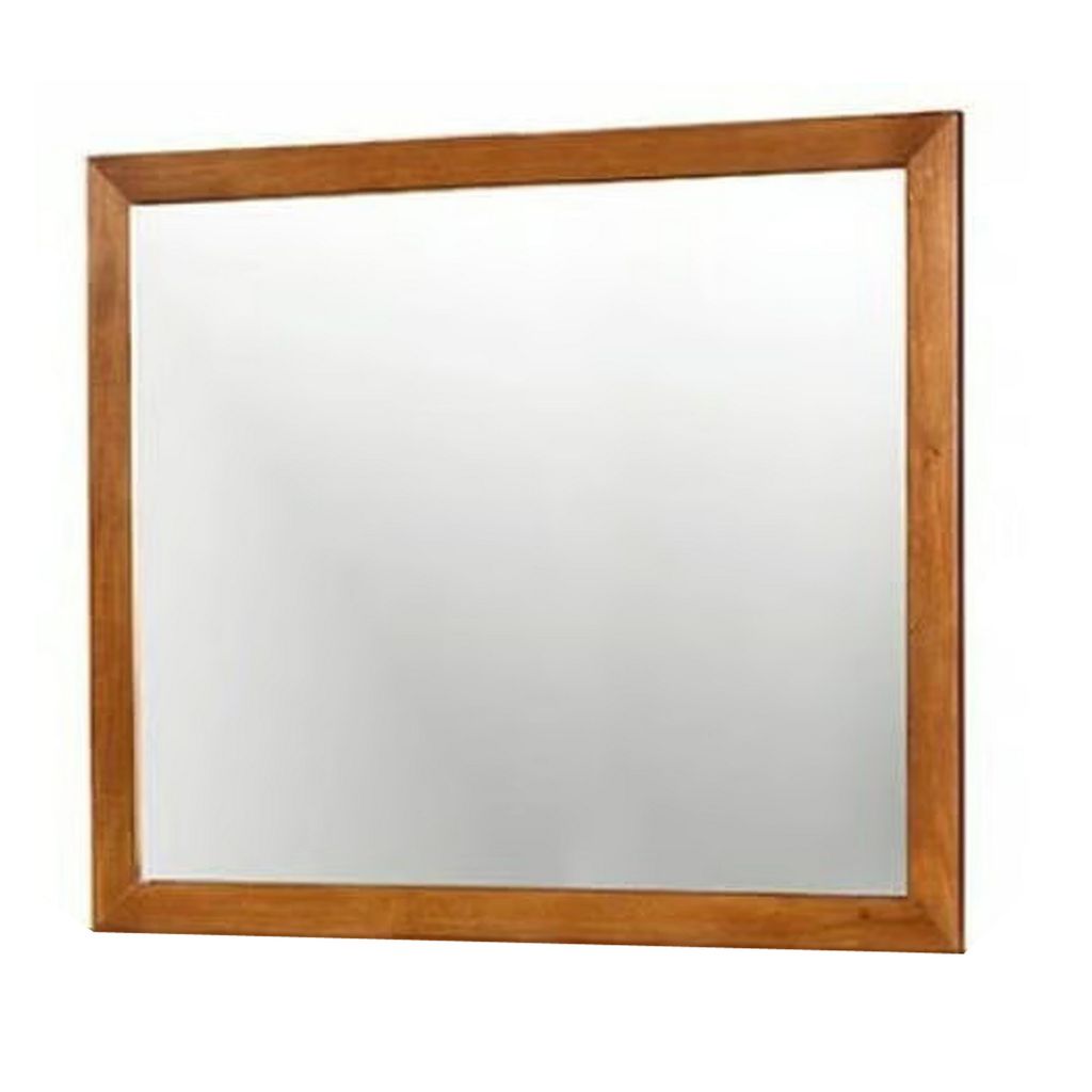 Lennart Mid Cent Modern Mirror, Oak Finish - View 3