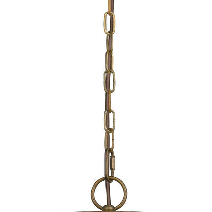 60 X 3 Watt Round Metal Frame Chandelier with 6 Foot Chain, Distressed Gold - View 7