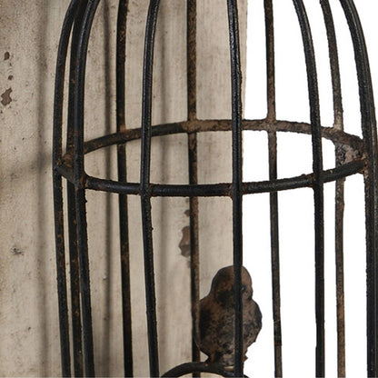 Ari Set of 2 Classic Bookends, Birdcage, Iron and Fir Wood, Black, Brown - View 2