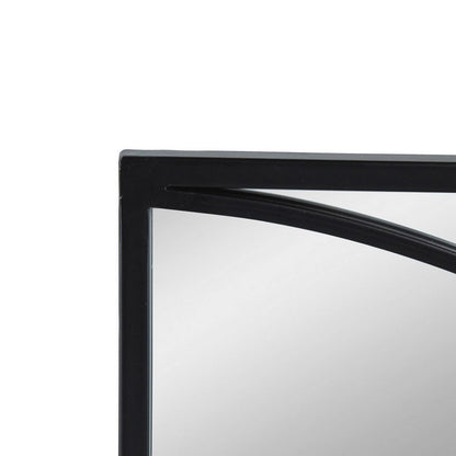 32 Inch 3 Piece Wall Mirror, Concentric Circles, Stylish Black Metal Frame - View 4