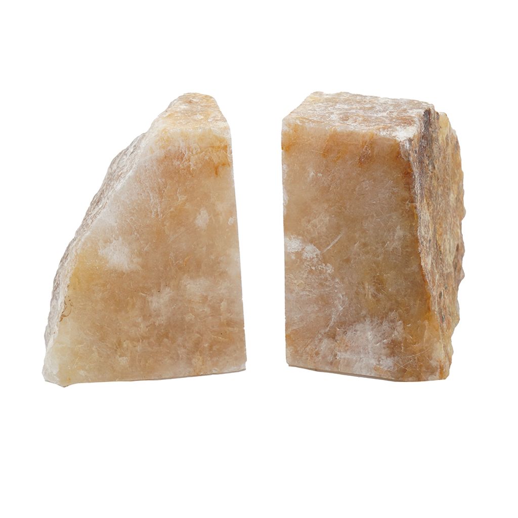 4 Inch Quartz Geode Bookend, Naturally Textured Shape, Brown and Beige - View 3