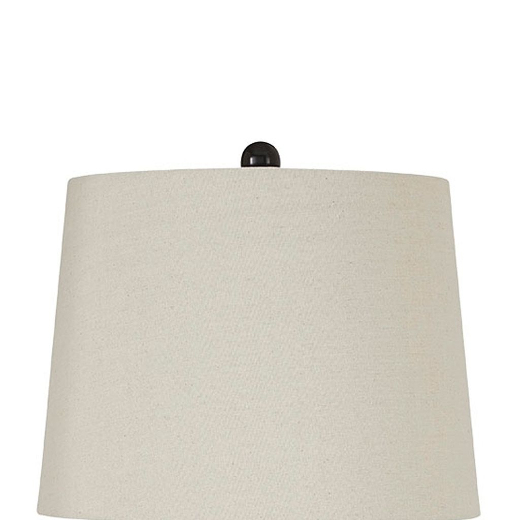 Metal Table Lamp with Turned Pedestal Base, Set of 2, Bronze - View 2