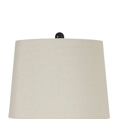 Metal Table Lamp with Turned Pedestal Base, Set of 2, Bronze - View 2