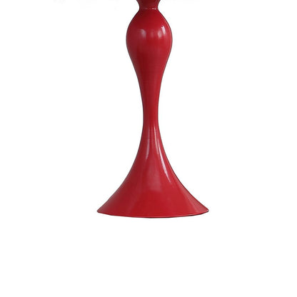 Lily 24 Inch Metal Glam Feather Table Lamp, Candlestick, 40W, Pink, Red - View 4