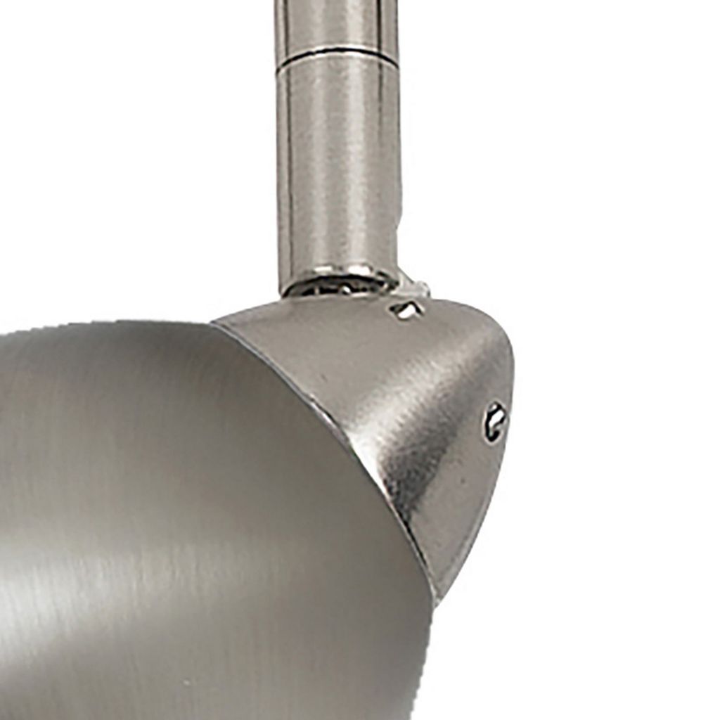 Round Metal Shade Track Light Head and Frame, Silver - View 2