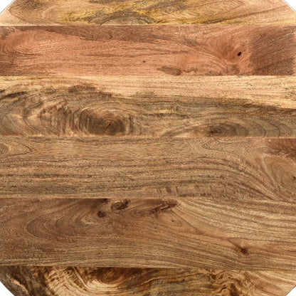 Arthur Mango Wood 35.5 Inch Coffee Table In Round Shape, Dark Brown - View 5