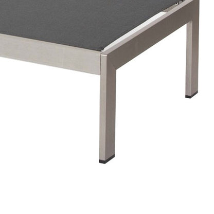 Anodized Aluminum Modern Patio Lounger In Black - View 5