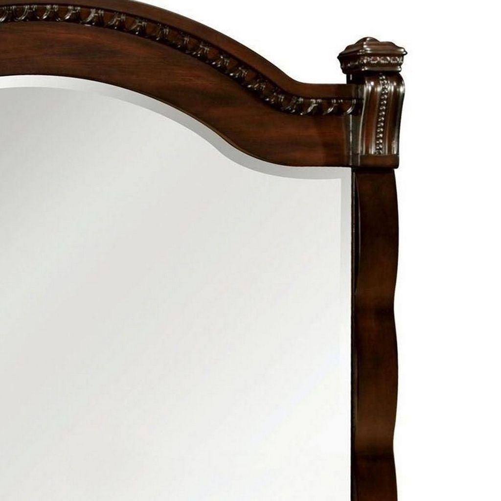 Burleigh Transitional Style Mirror , Cherry - View 3