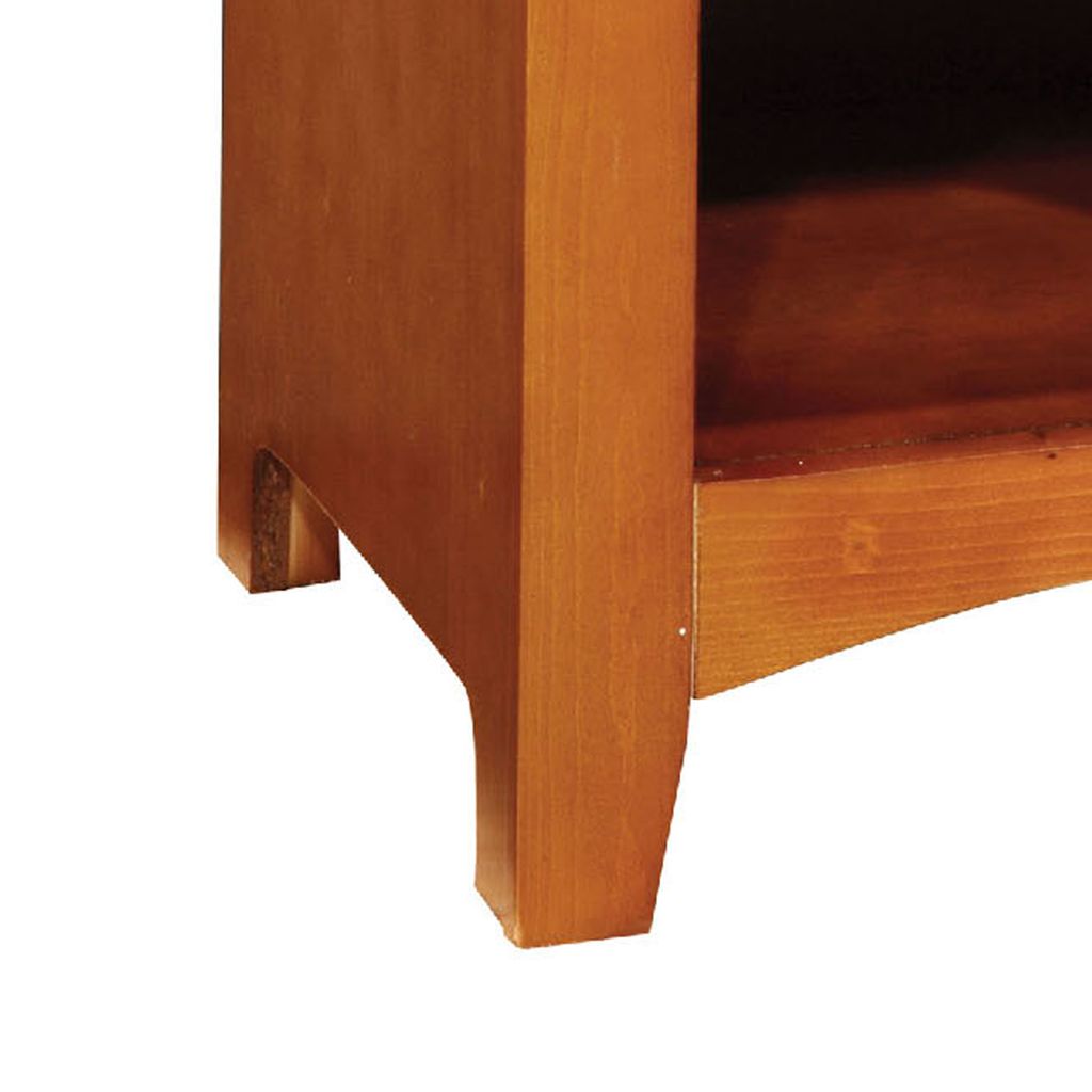 Omnus Wood Night Stand, Oak Finish - View 5