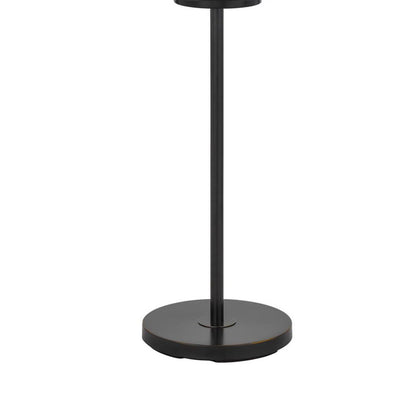 62 Inch Metal Floor Lamp, Tray, Dimmer,  2 USB Ports, Bronze - View 5