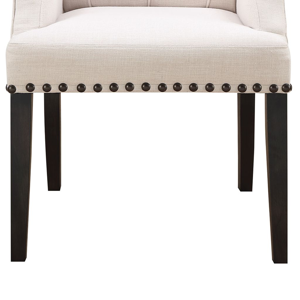 William Parson Side Dining Chair, Beige & Smokey Black - View 2