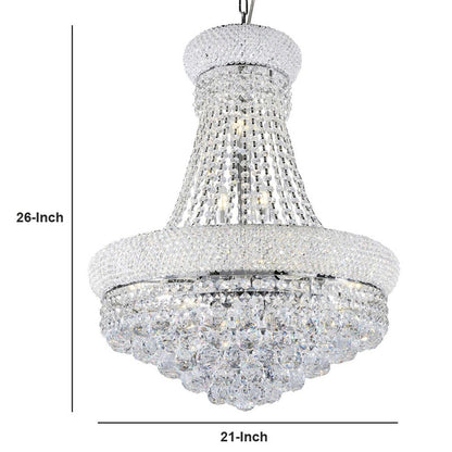 Crystal Ceiling Lamp with Chandelier Design Body, Clear - View 6