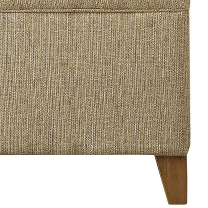 Rectangular Fabric Upholstered Wooden Ottoman with Lift Top Storage, Brown - View 5