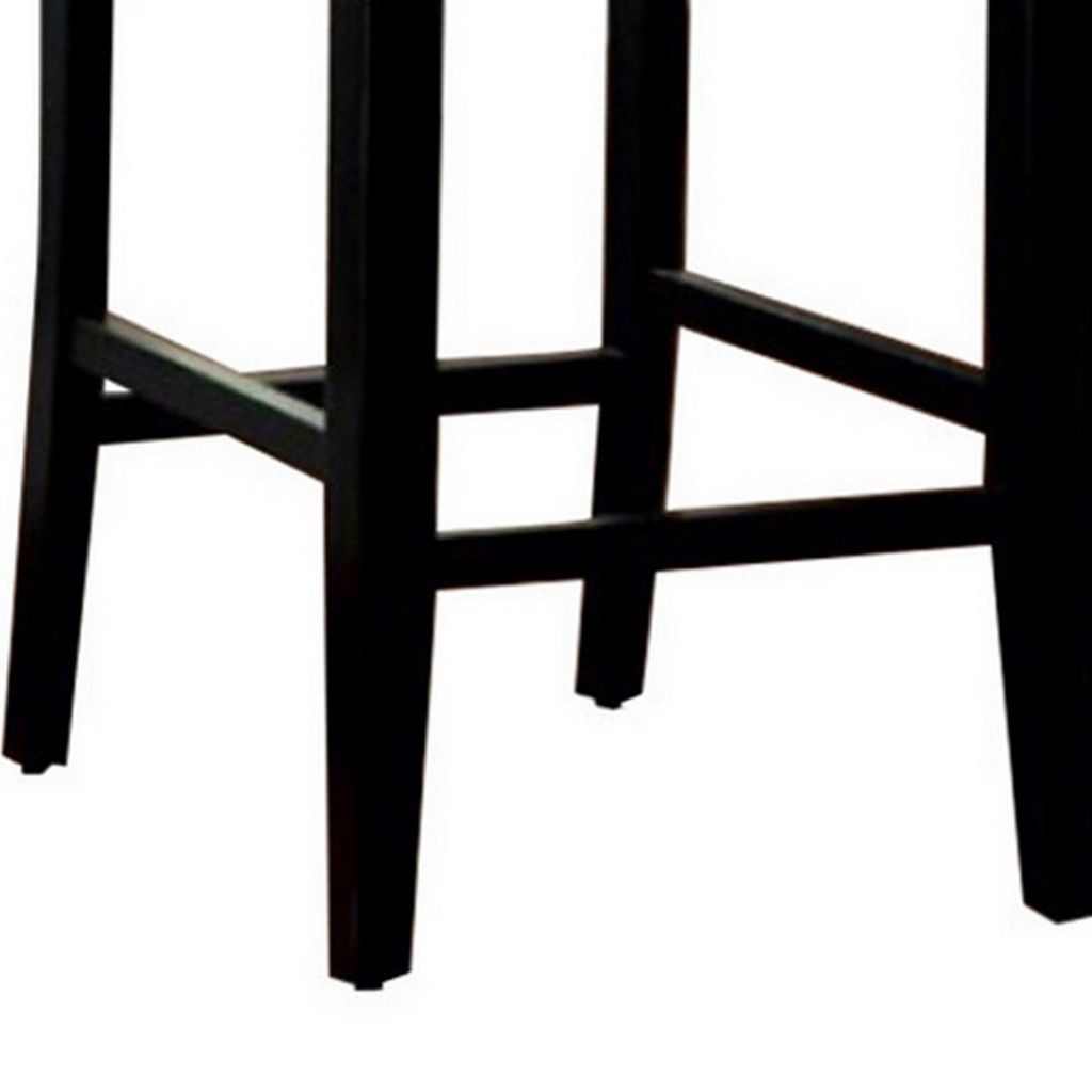 Luminar II Contemporary Counter Height Chair, White And Black Finish, Set of 2 - View 5