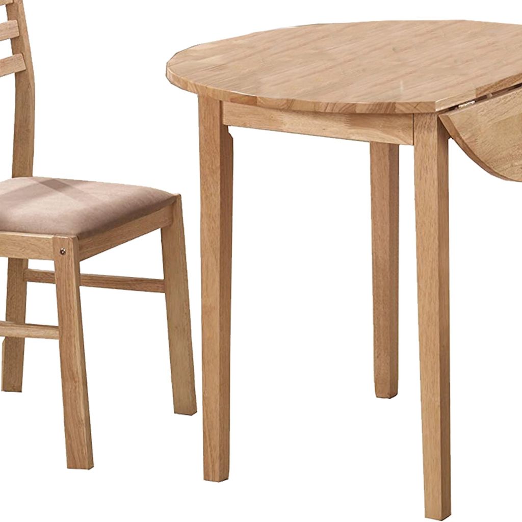 Sophisticated 3 Piece Wooden Table And Chair Set, Brown - View 5