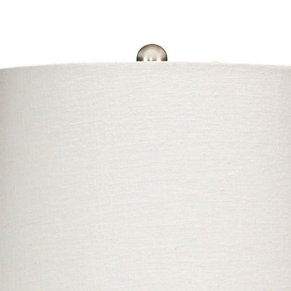 Cape 22 Inch Contemporary Rattan Table Lamp, Hand Woven, Linen Shade, Brown - View 2