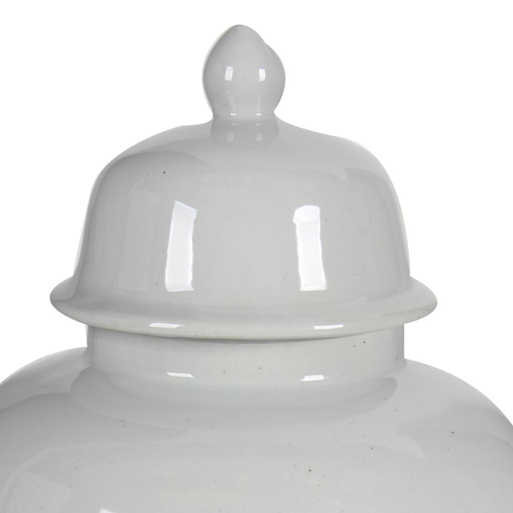 Ceramic Ginger Jar With Lid, Off White - View 2