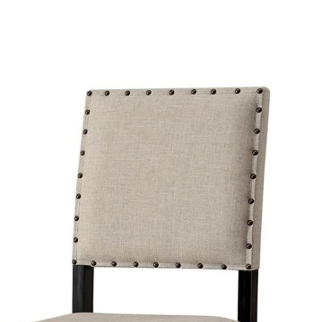 SANIA II Rustic Counter Height Chair, Antique Black Finish, Set of 2 - View 3