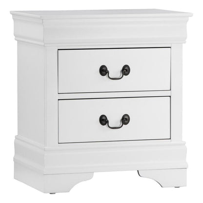 Wooden Night Stand With 2 Spacious Drawers White - View 7