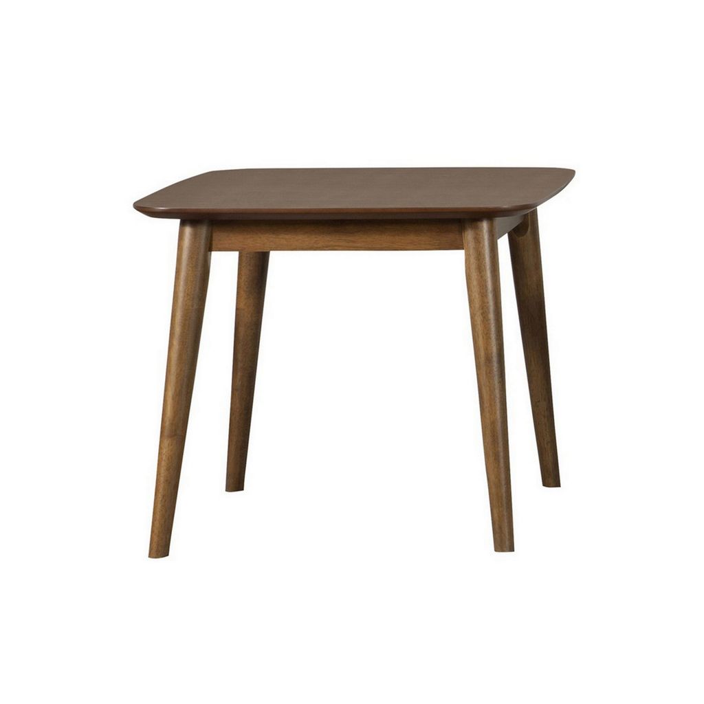 3 Piece Rectangular Coffee and Square End Table Set, Rich Walnut Brown Wood - View 3