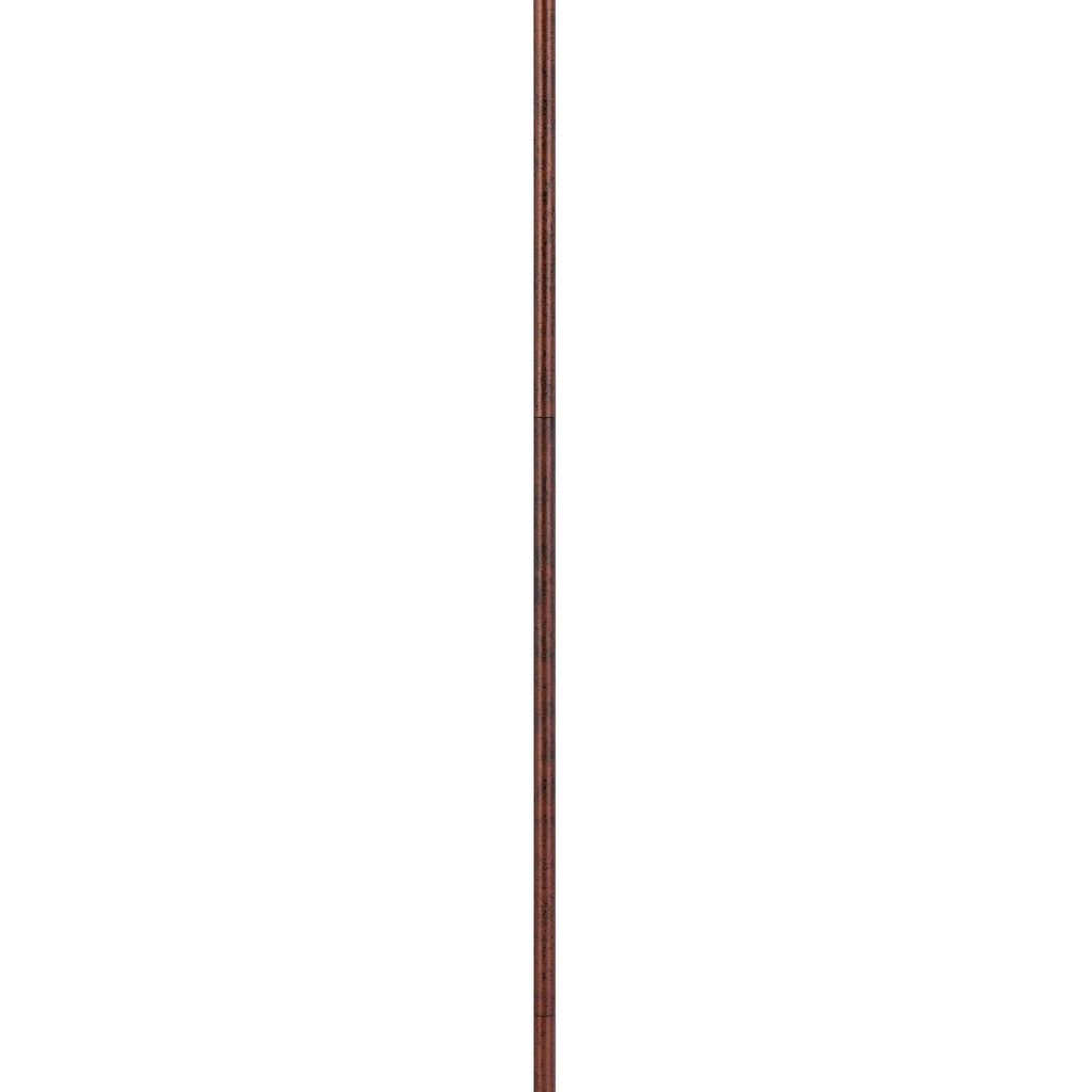 Cyan 65 Inch Modern Adjustable Arc Floor Lamp, Amber Mica Shade, Rust Metal - View 3