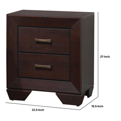 Chic Side Nightstand, Dark Cocoa Brown - View 5