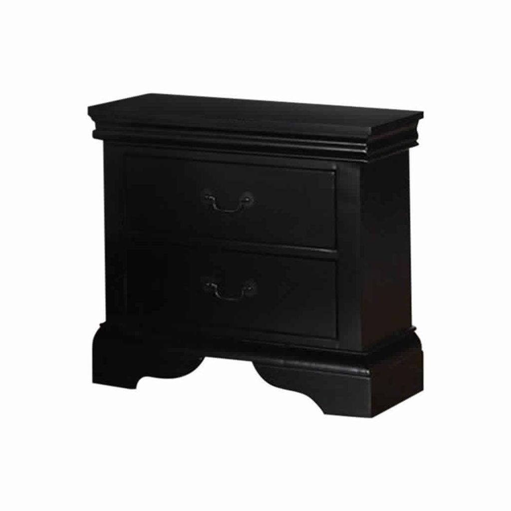 Attractive Pine Wood Night Stand,Black - View 5