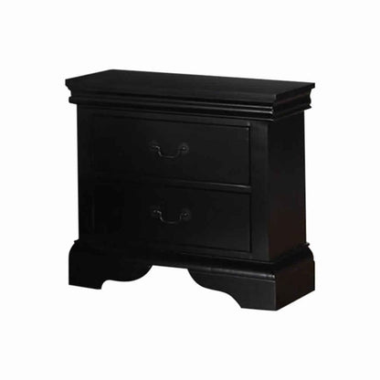 Attractive Pine Wood Night Stand,Black - View 5