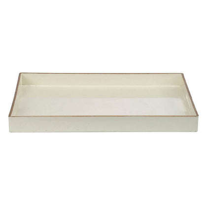 Mimosa Rectangle Tray With Cutout Handles, White - View 3