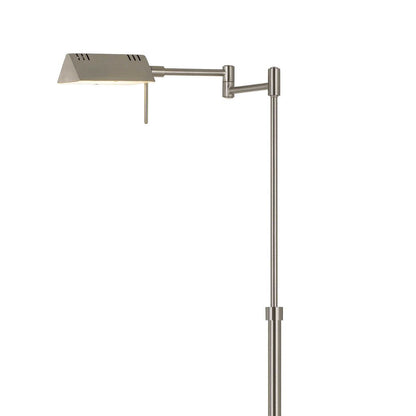 10W LED Adjustable Metal Floor Lamp with Swing Arm, Chrome - View 2