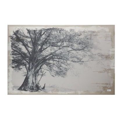 Wavy Tree Canvas Print, Black and Beige - View 3
