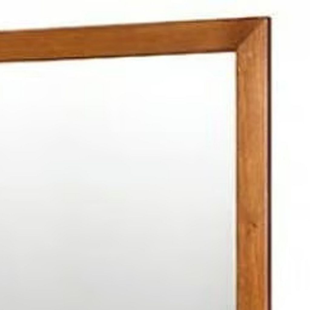 Lennart Mid Cent Modern Mirror, Oak Finish - View 4