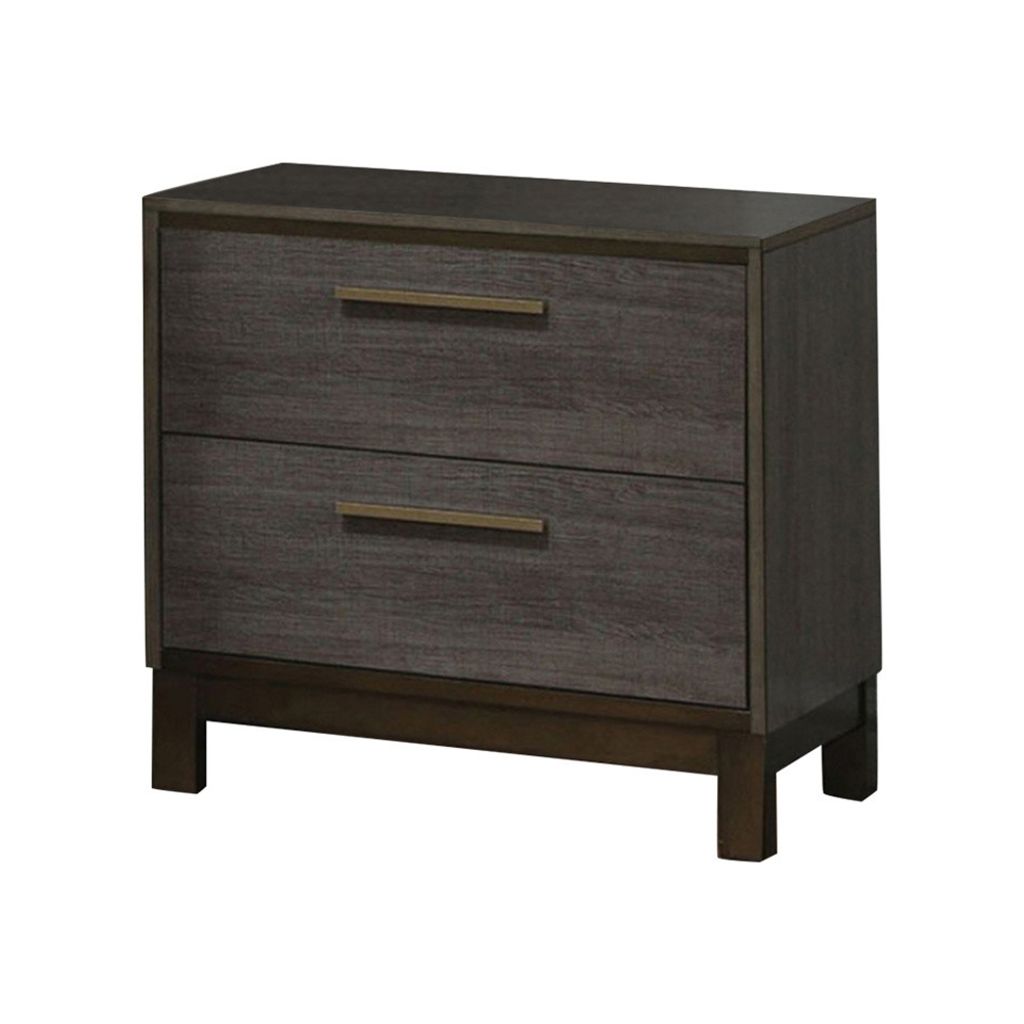 Manvel Contemporary Style Night Stand, Antique Gray